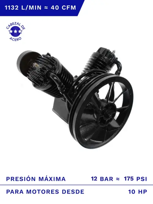 CABEZAL COMPRESOR SCHULZ MSV-40MAX 12BAR 40CFM
