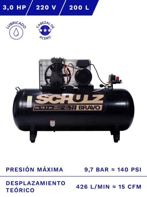 COMPRESOR SCHULZ CSL-15.1/200 FRENTE