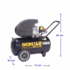 COMPRESOR DE AIRE SCHULZ MSI-8.5 2HP 50L CON KIT ACCESORIOS 3PZS - Imagen 2