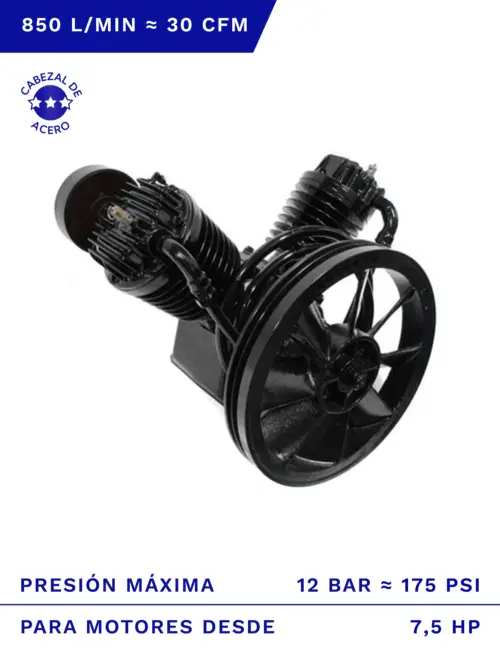 CABEZAL COMPRESOR SCHULZ MSV-30MAX 12BAR 30CFM